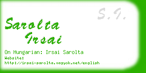 sarolta irsai business card